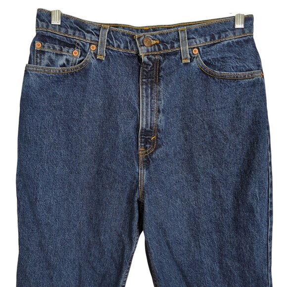 Levi's 521 Vintage‎ Tapered Fit Tapered Leg Women's Blue Denim Jeans Size 14 - Picture 4 of 15